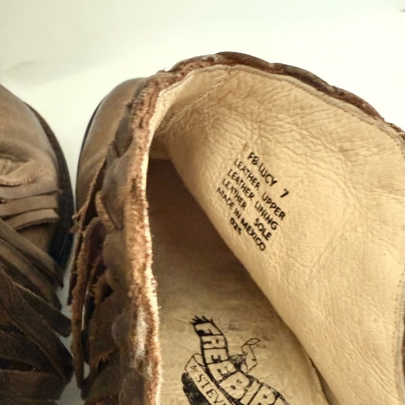 Freebird By Steven Lucy Leather Fringe Boots Boho Hippie Western Coastal Cowgirl - Picture 8 of 10